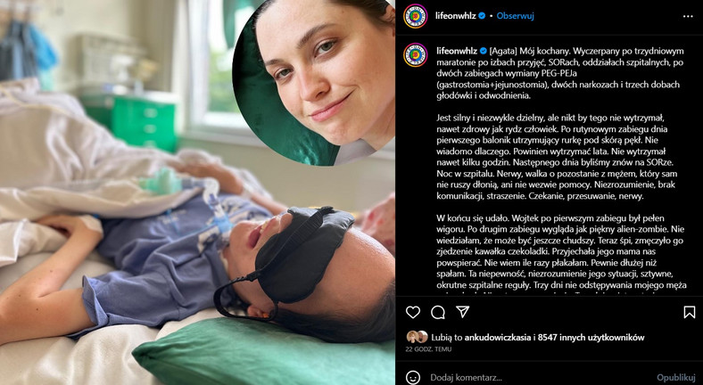 Wojtek Sawicki i Agata Tomaszewska na Instagramie