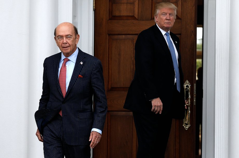 Donald Trump and Wilbur Ross.