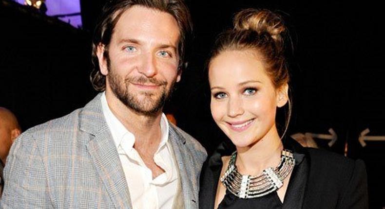 Bradly Cooper with Jennifer Lawrence