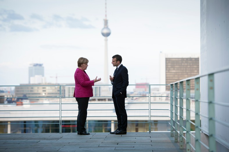 Angela Merkel i Emmanuel Macron. Berlin, maj 2017 r.