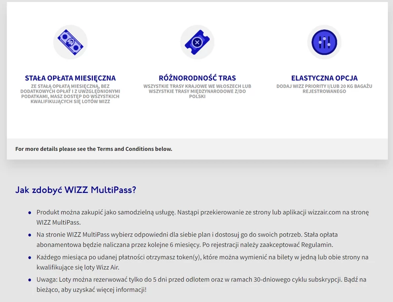 Subskrypcja Wizz MultiPass