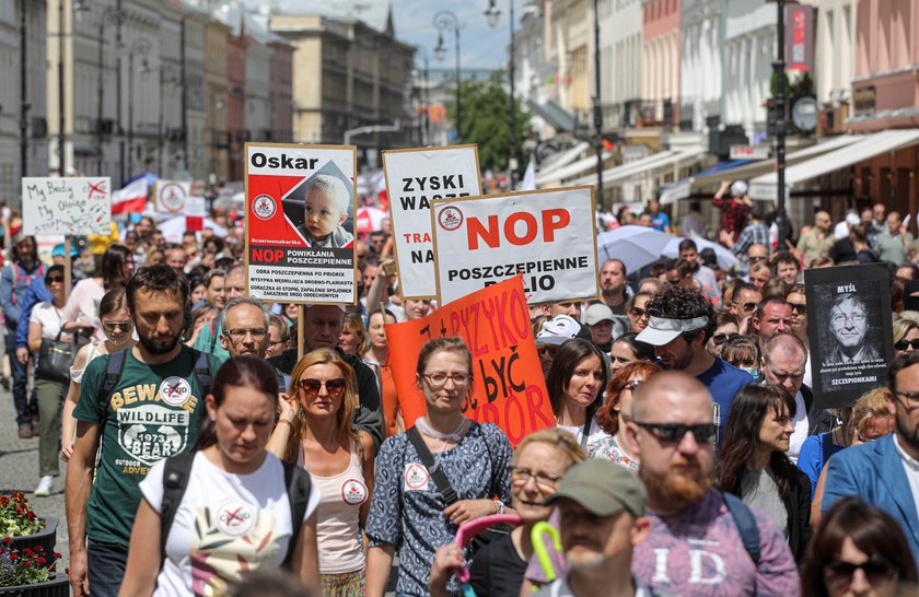 niezadowolonych z dzialan rzadu w sprawie tarczy antykryzysowej i walki z epidemia koronawirusa