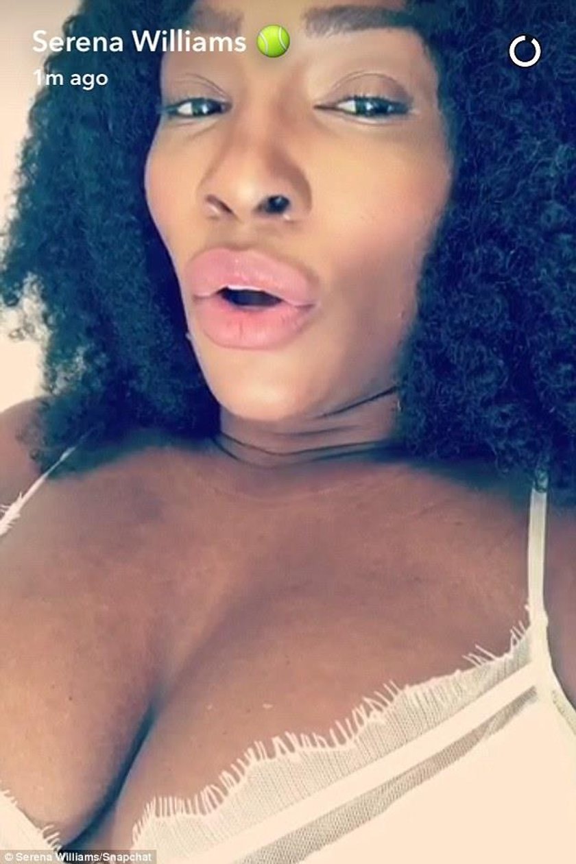 Serena Williams pokazała swój biust na Snapchacie