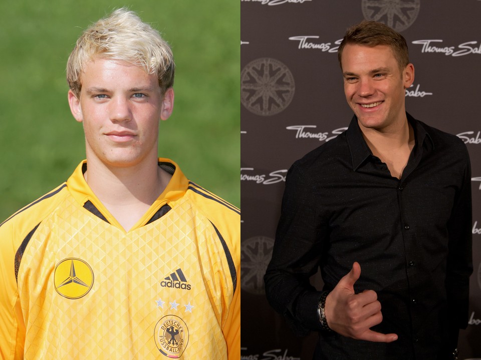 Manuel Neuer w 2005 i 2014 roku