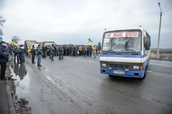 Protest ukraińskich górników. Zablokowali trasę z Lwowa do Warszawy [ZDJĘCIA]