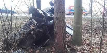 Makabryczny wypadek pod Witnicą. 18-latek roztrzaskał się o drzewa