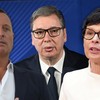 Ričard Grenel Marta Kos i Aleksandar Vučić