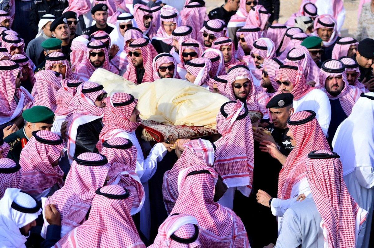 Pogrzeb króla Arabii Saudyjskiej, źródło: EPA/SAUDI PRESS AGENCY, Dostawca: PAP/EPA.