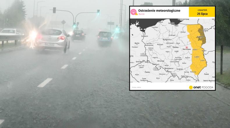 Pogoda dziś się nie uspokoi. Idą kolejne burze. Są alerty IMGW (mapa: IMGW)