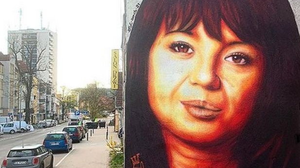 Mural poświęcony Annie Przybylskiej w Gdyni