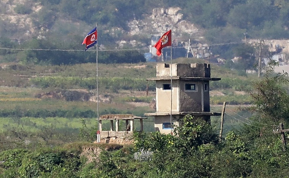 Północnokoreański posterunek wojskowy