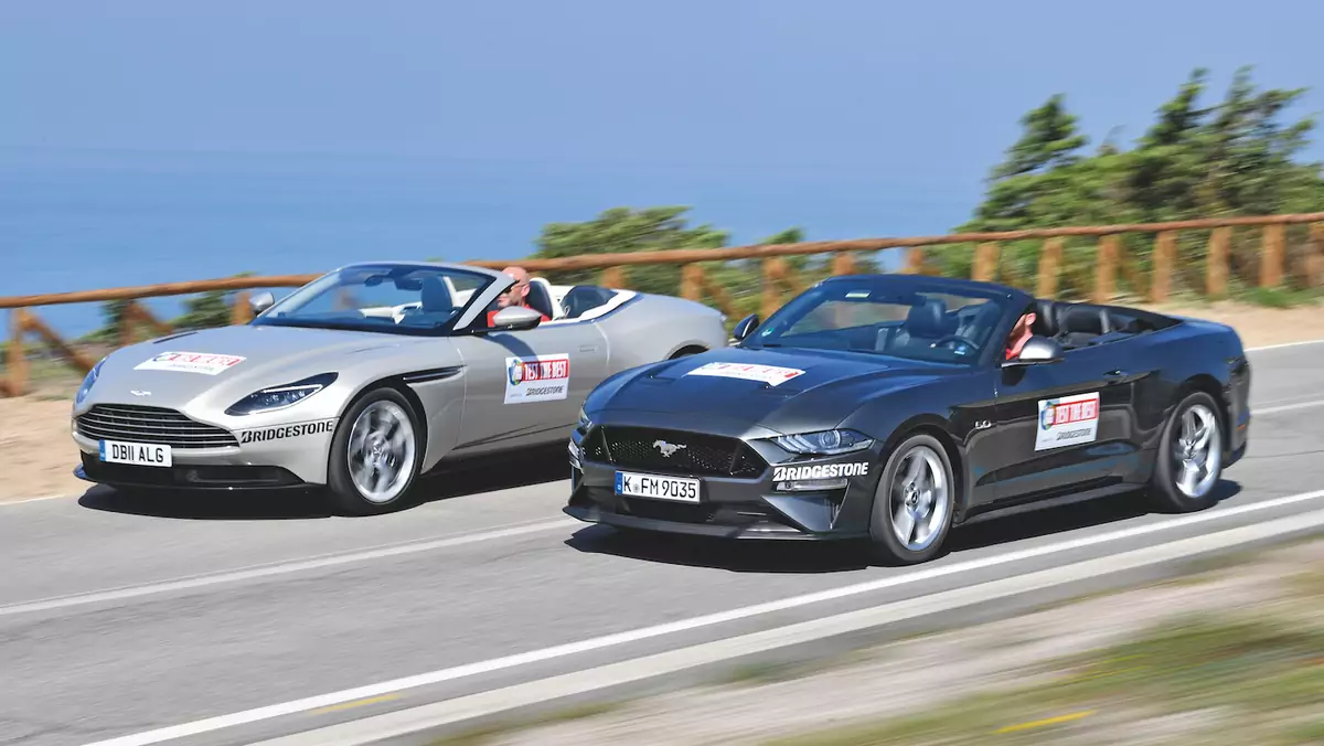 Aston Martin DB11 Volante kontra Ford Mustang Convertible