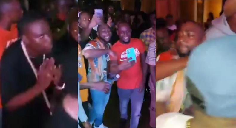 davido smacks fan's phone after Accra clubbing