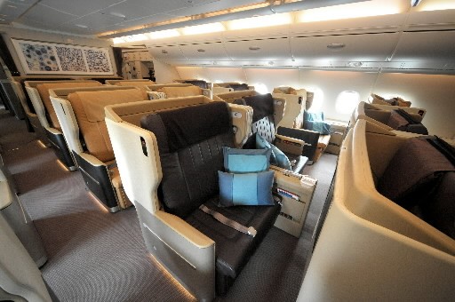 Wnętrze luksusowych samolotów należących do linii Singapore Airlines