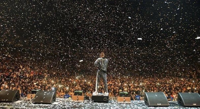 Wizkid, Naira Marley, Fireboy thrill the O2 Arena in London. (Twitter/MusicGuide)