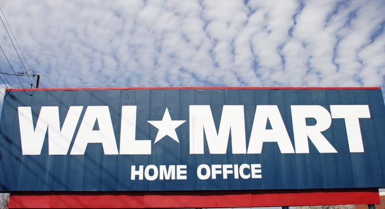 A sign for Walmart's home office.