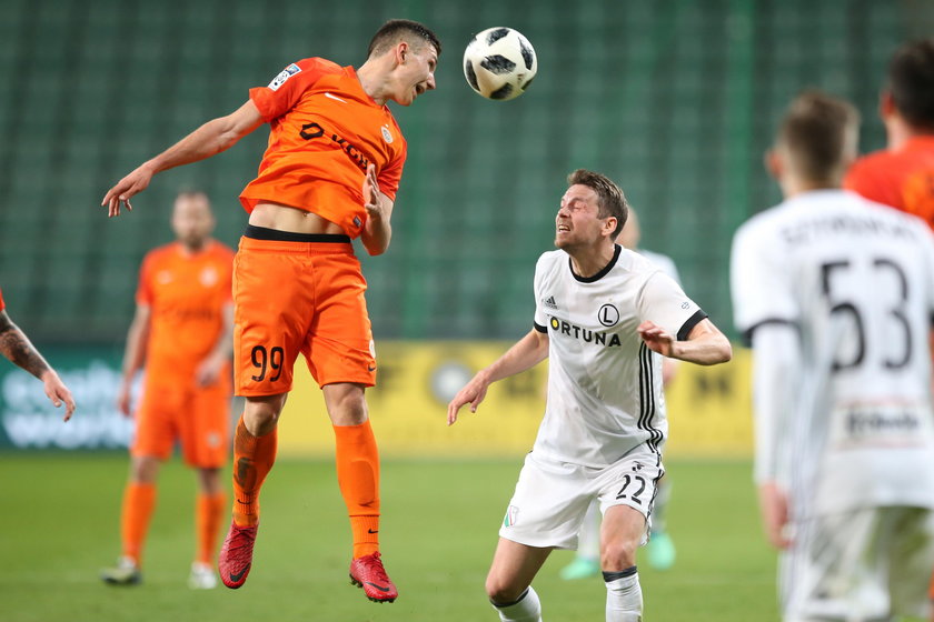 Pilka nozna. Ekstraklasa. Legia Warszawa - Zaglebie Lubin. 14.04.2018