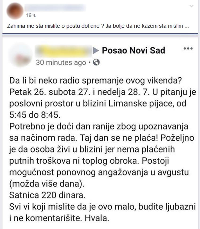 Oglasa za posao u Novom Sadu
