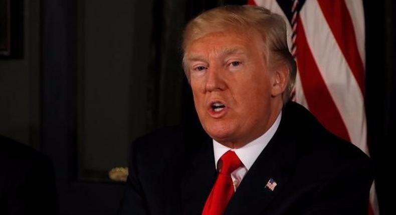 President Donald Trump at an opioid-related briefing at Trump's golf estate in Bedminster, New Jersey, on Tuesday.