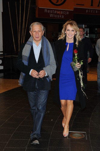 Beata Ścibakówna i Jan Englert na premierze filmu 'Układ zamknięty'