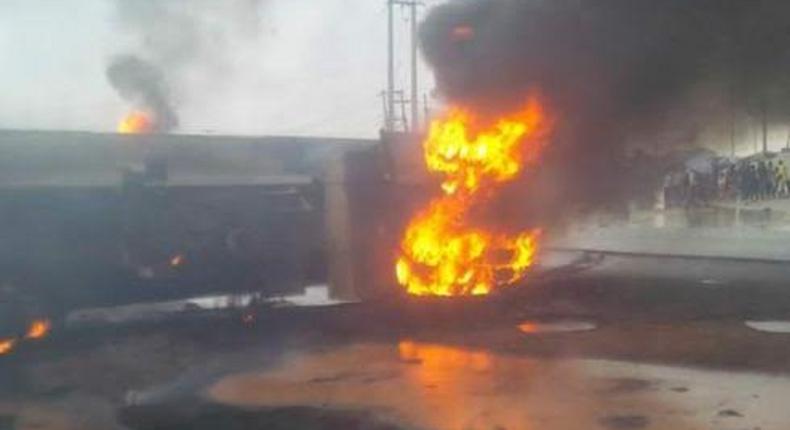 Fuel tanker explosion in Edo State.