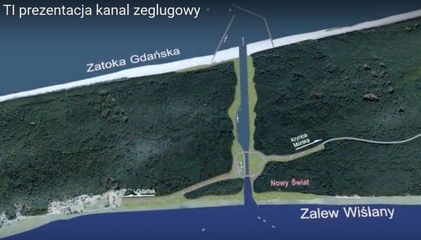 Kanał przez Mierzeję Wiślaną - projekt