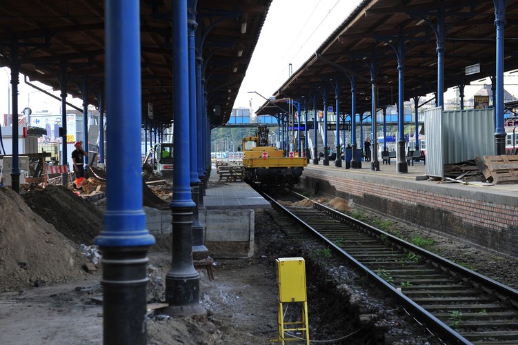 Modernizowany Dworzec PKP w Szczecinie  <br><br>fot. (mb/cat) PAP/ Marcin Bielecki