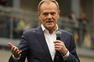 Donald Tusk na spotkaniu w Piasecznie