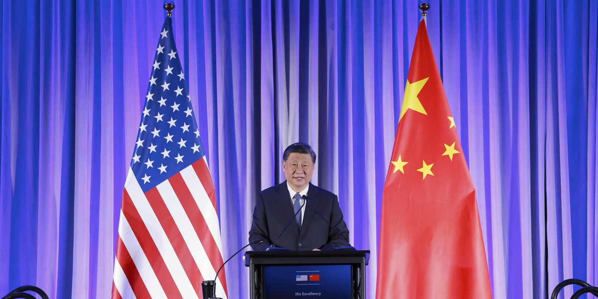 Xi Jinping podczas wizyty w USA.