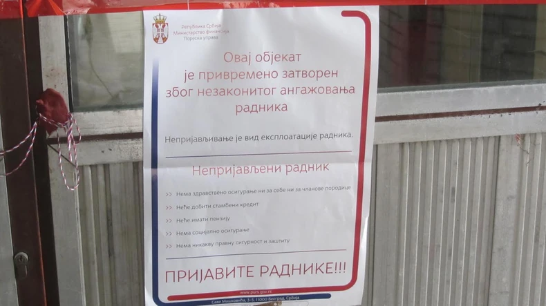 Radnik koji radi u toaletu nije prijavljen