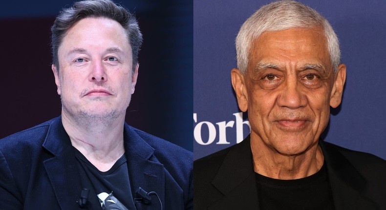 Elon Musk tried but failed to convince Vinod Khosla to support Donald Trump.Marc Piasecki/Getty Images, Taylor Hill/Getty Images