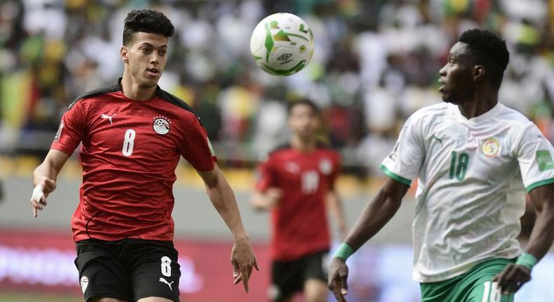 Ismaïla Sarr pendant le match Sénégal vs Egypte