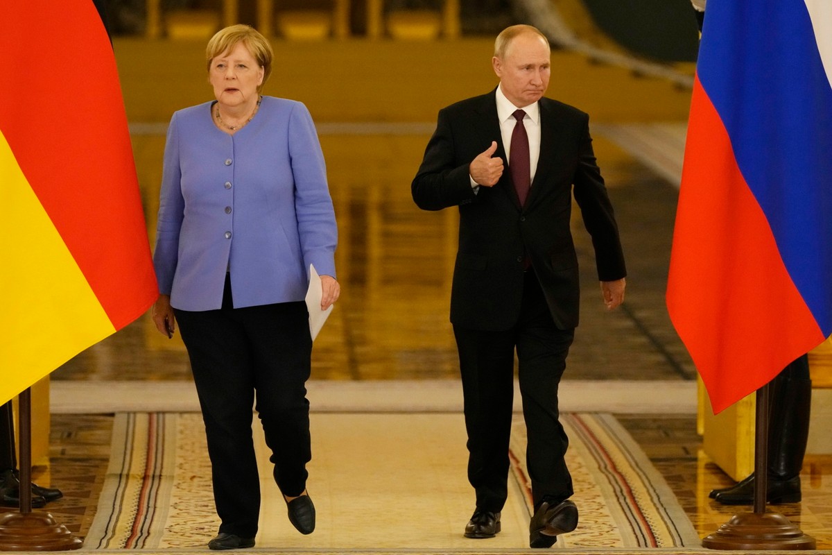 Angela Merkel i Władimir Putin