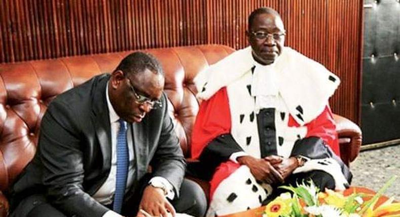 Macky Sall et le nouveau président du conseil constitutionnel