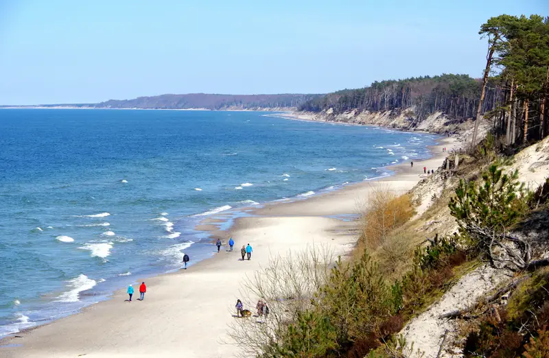 Plaża wschodnia w Ustce.