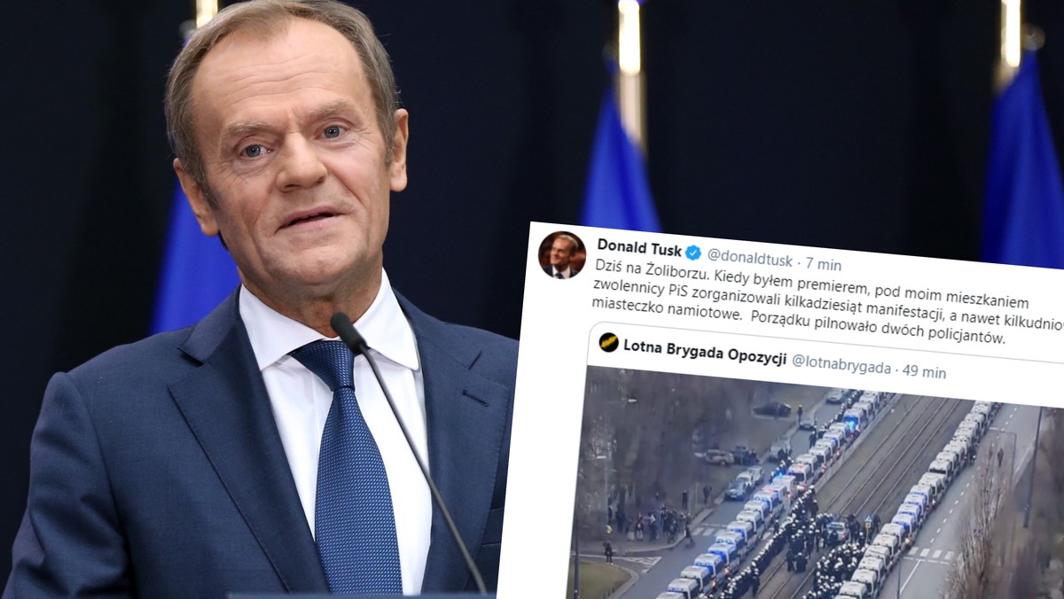 Strajk Kobiet. Tusk komentuje protest przed domem Kaczyńskiego