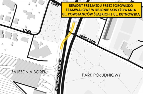 Remont na Powstańców Śląskich we Wrocławiu