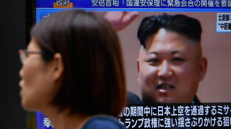 Ezt az arcot mindenki ismeri, nem csak japánban, de az egész világon: Kim Dzsong Un a világháborúval játszadozik / Fotó: MTI