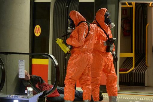 pozorowany chemiczny atak terrorystyczny na stacji metra Stadion Narodowy