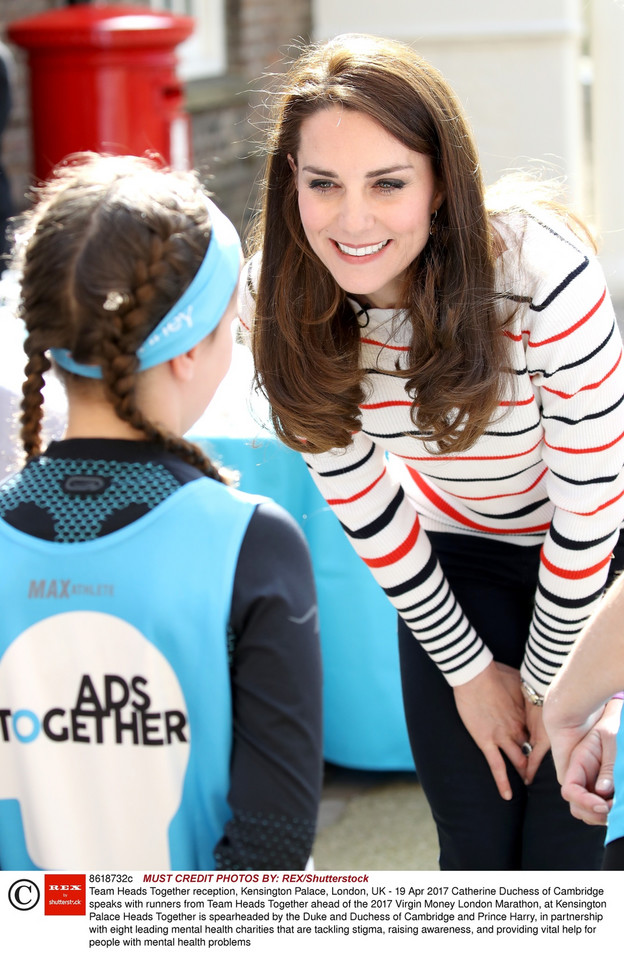 Księżna Kate Middleton na spotkaniu z maratończykami