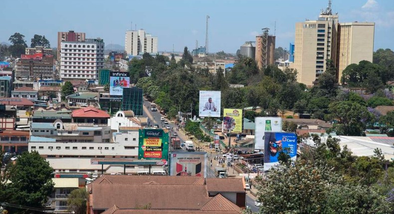 An ariel view of Eldoret City