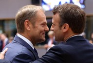 Donald Tusk i Emmanuel Macron