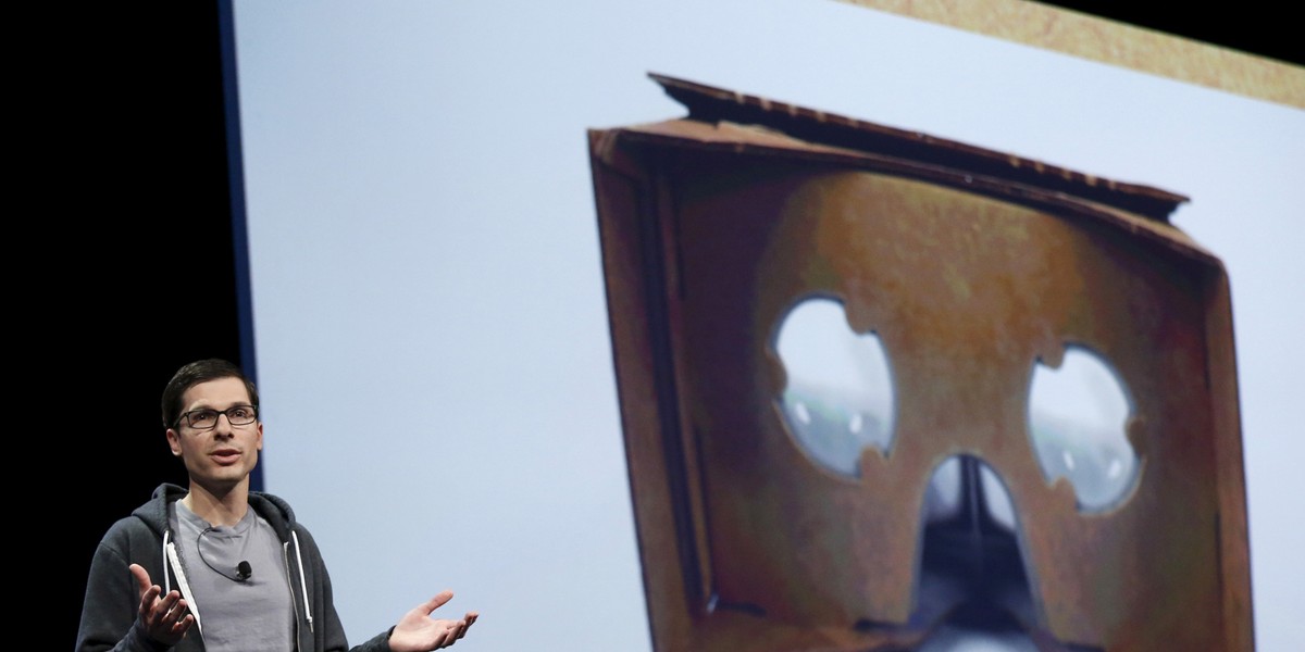 Clay Bavor, Vice President of Product Management, speaks during the Google I/O developers conference in San Francisco, California.