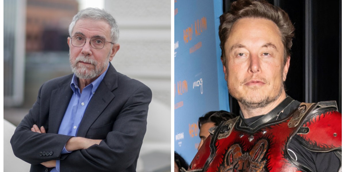 Paul Krugman i Elon Musk.