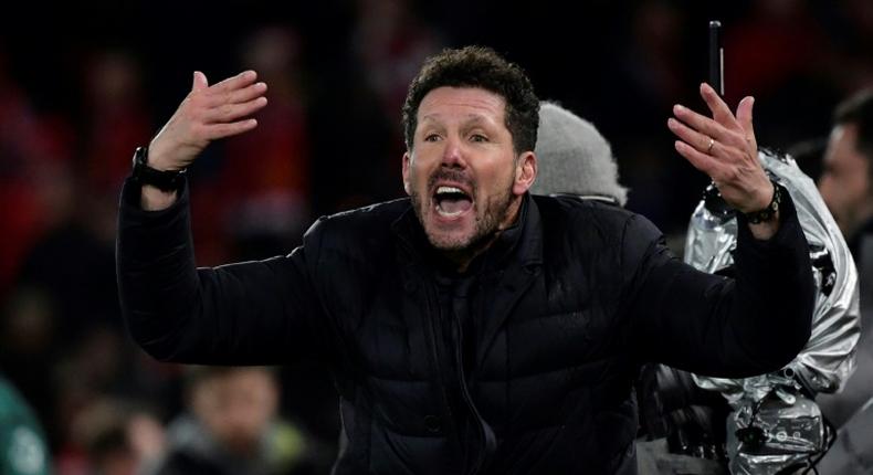 Diego Simeone's Atletico Madrid face Leipzig in the Champions League quarter-finals on Thursday.