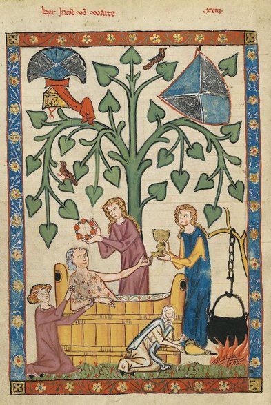 Ilustracja z Codex Manesse (między 1305 a 1315, domena publiczna)