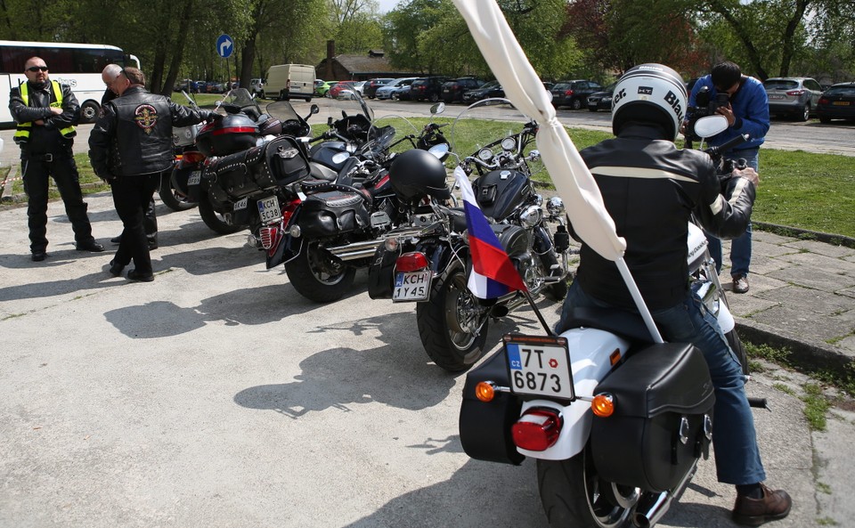 OŚWIĘCIM MUZEUM AUSCHWITZ MOTOCYKLIŚCI (Motocyklista z Rosji)