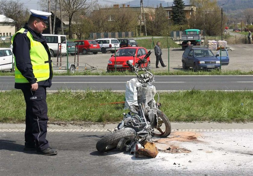 Spalił się na motorze