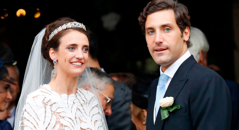 Prince Jean-Christophe, 33, and Countess Olympia, 31, married on October 19 in a lavish ceremony in Paris.