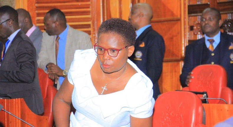 Governor Kawira Mwangaza at the Senate for the hearing of her impeachment on December 27, 2022